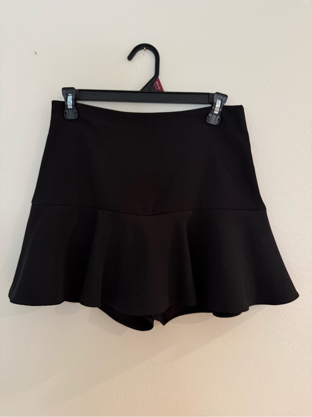 Zara Black Flippy Skort Skirt Shorts Swing Hem Size M